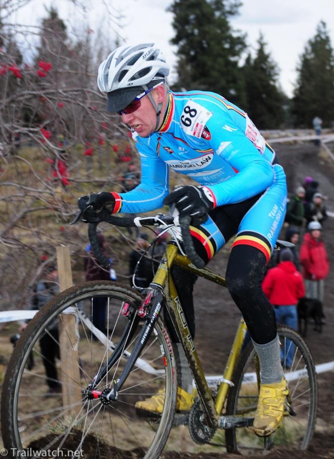 Kendal Johnson (California Polytechnic) riding a steep climb