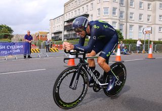Alex Dowsett finished ninth during the Tour of Britain time trial