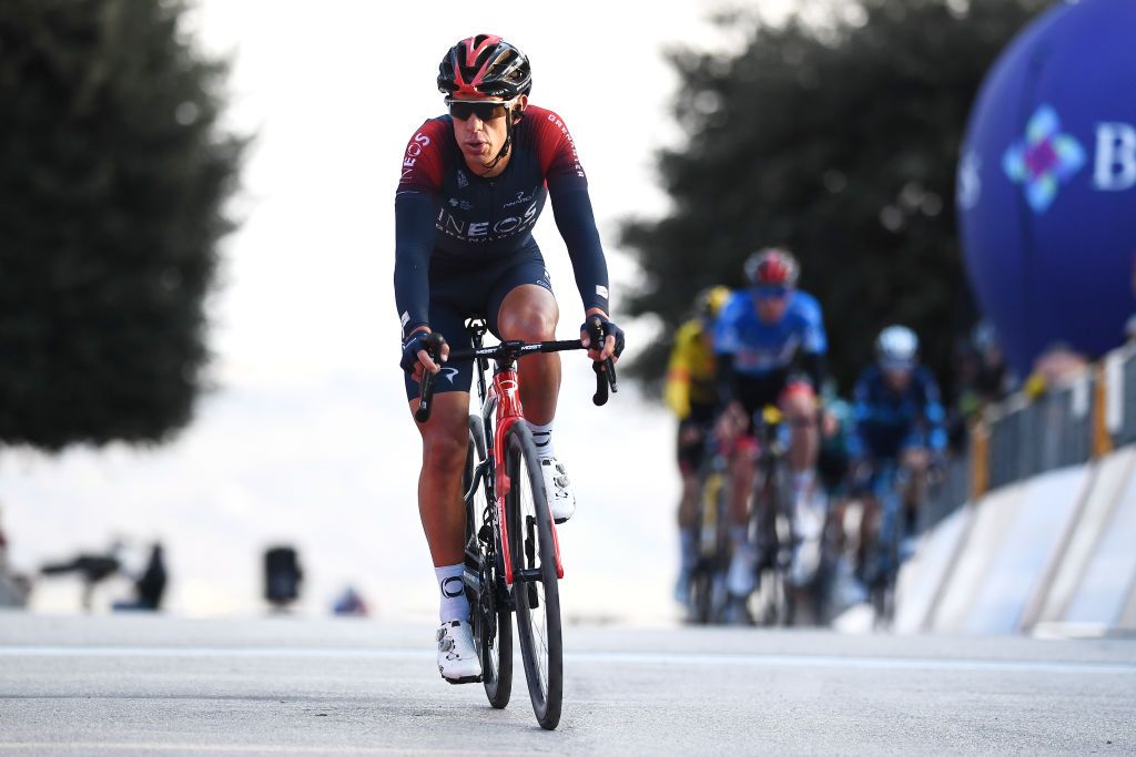 FERMO ITALY MARCH 11 Richie Porte of Australia and Team INEOS Grenadiers crosses the finish line during the 57th TirrenoAdriatico 2022 Stage 5 a 155km stage from Sefro to Fermo 317m TirrenoAdriatico WorldTour on March 11 2022 in Fermo Italy Photo by Tim de WaeleGetty Images