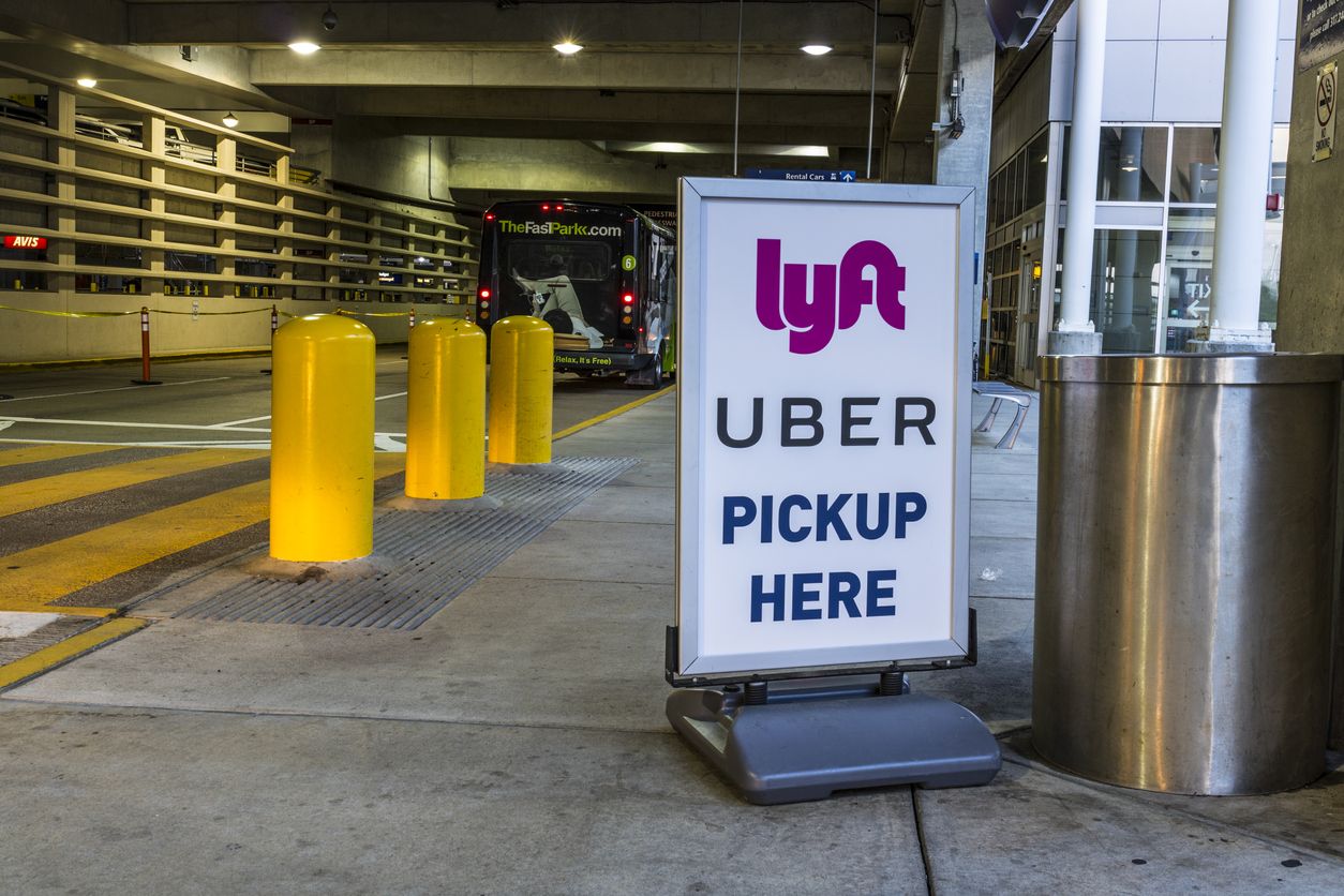 Uber, Lyft sign.