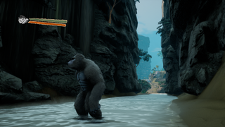 King Kong standing in a river in Skull Island: Rise of Kong.