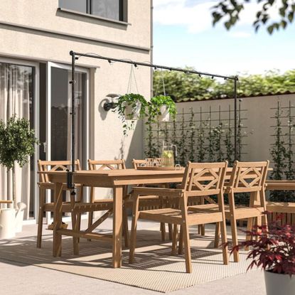 IKEA's new garden table with decorating rod