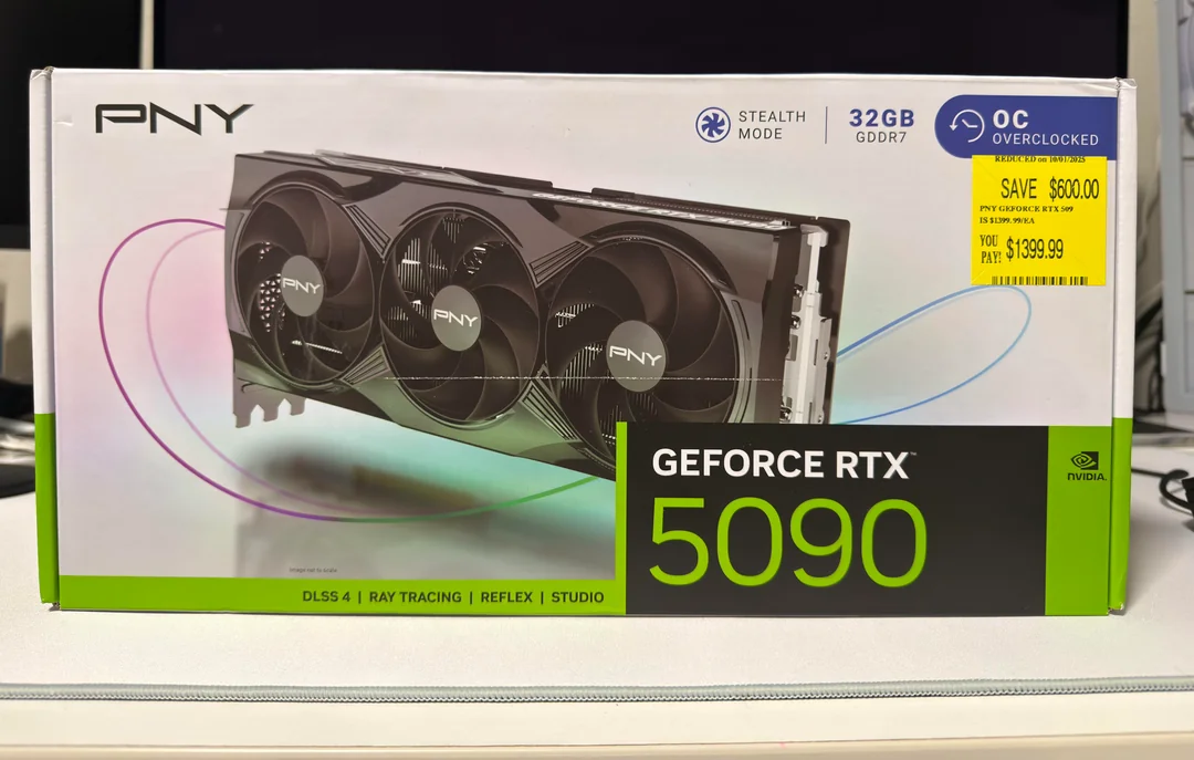 PNY GeForce RTX 5090 Overclocked Triple Fan GPU