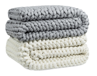 6. Brooklyn Bedding Chunky Knit Weighted Blanket