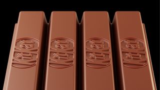 close up of 4 finger KitKat