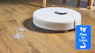 Dreame D10 Plus Gen 2 robot vacuum on a hardwood floor