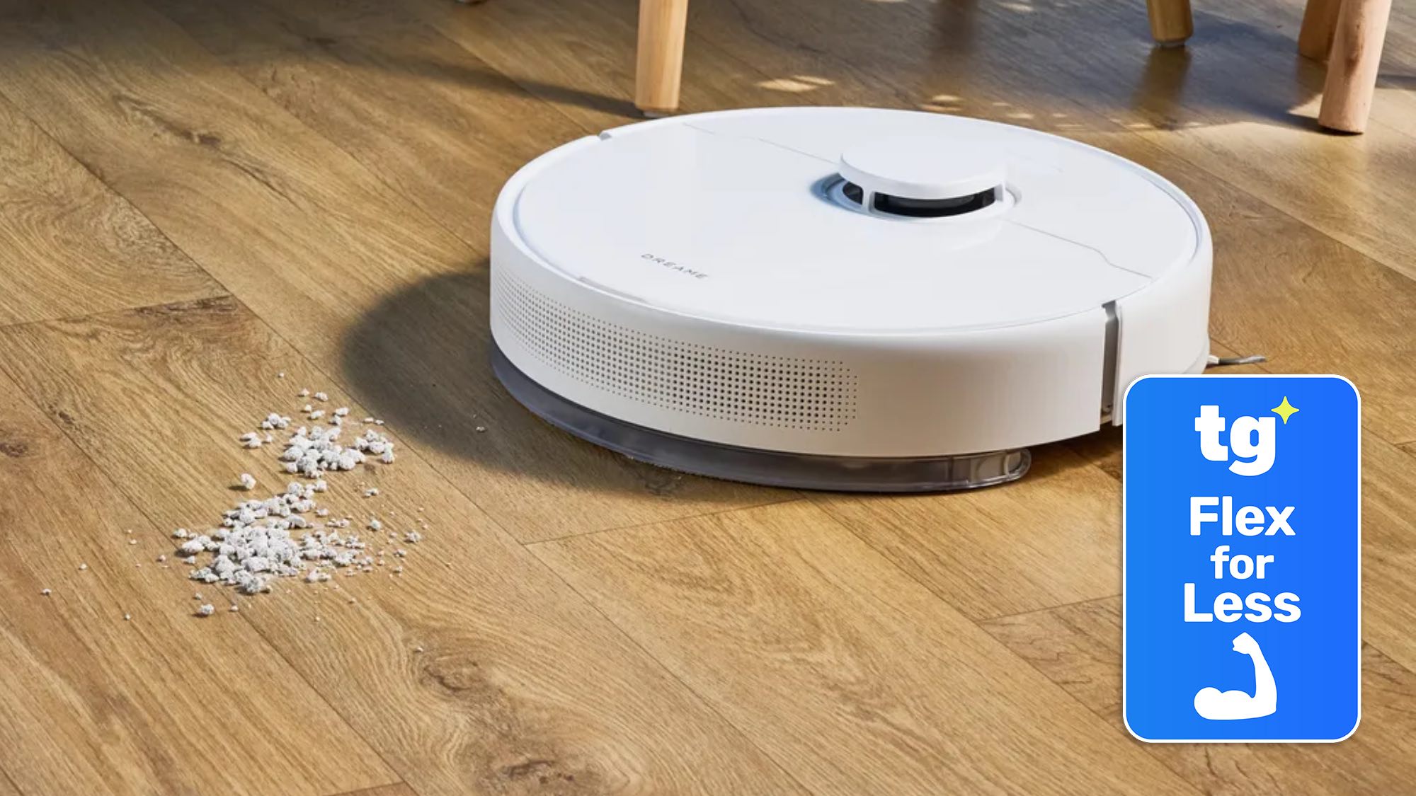 Dreame D10 Plus Gen 2 robot vacuum on a hardwood floor