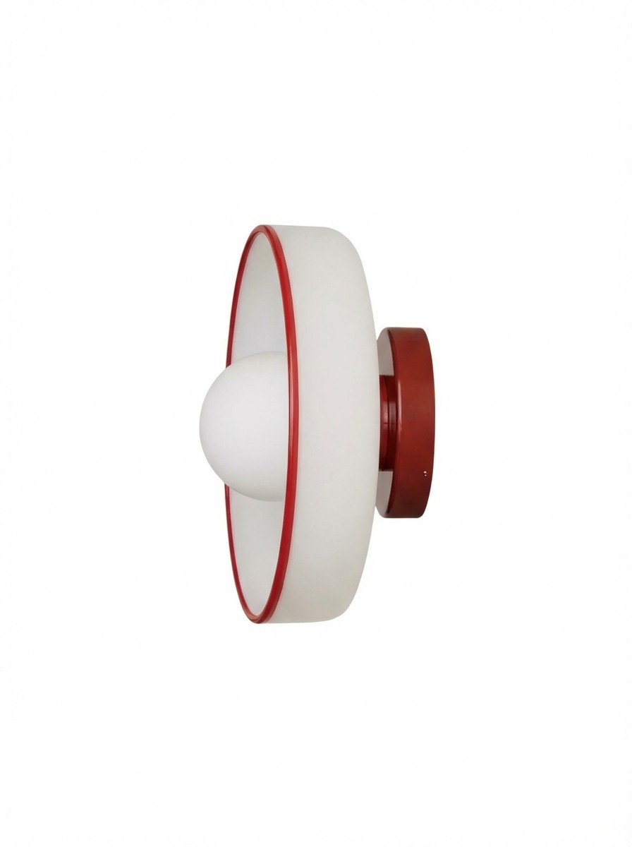 LAMP24, Kalo Wall Ceiling Light | Blown Glass Disc Orb Flush Mount Sconce