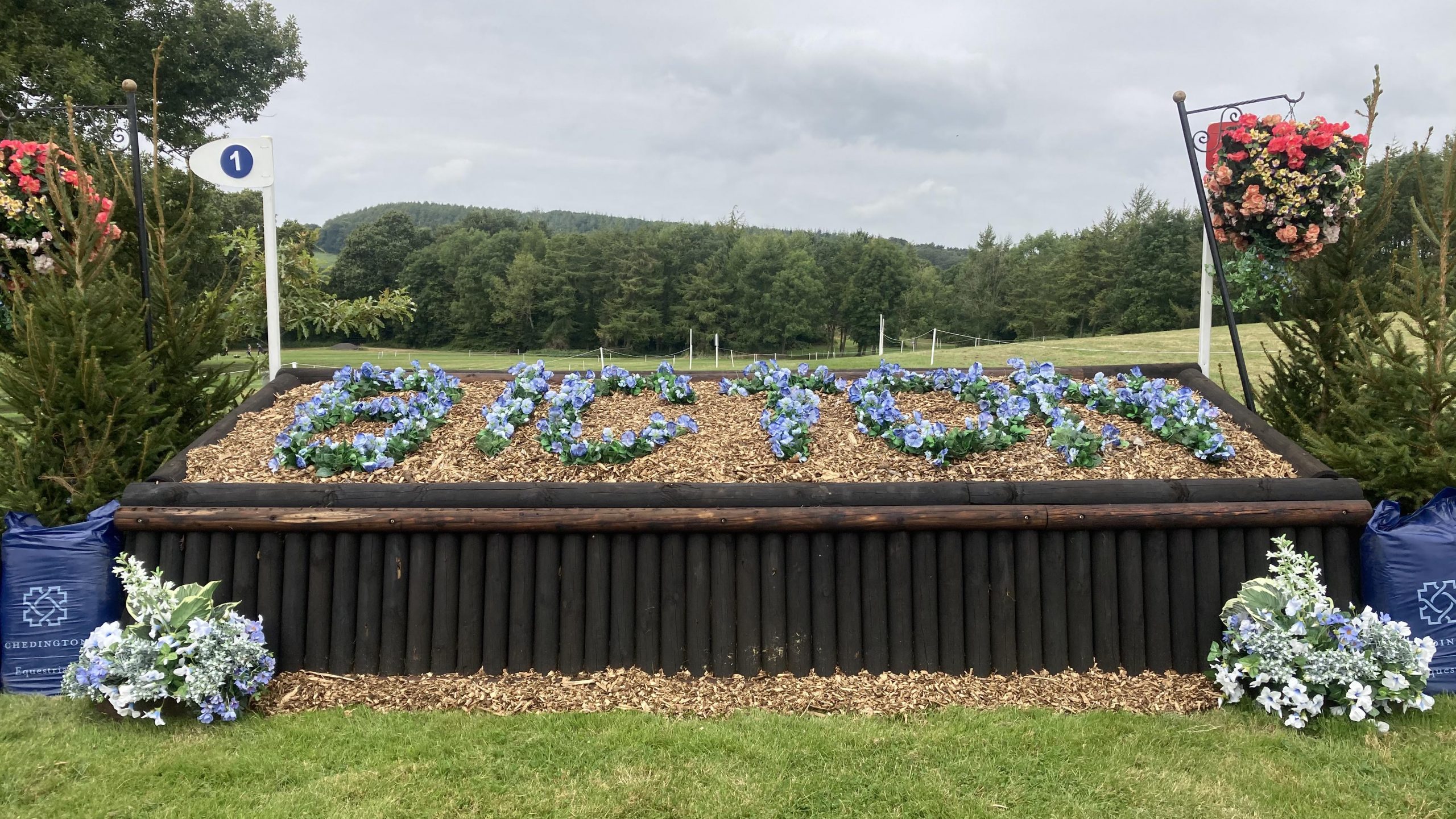 Bicton Horse Trials cross-country course: five-star fence one
