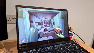 Acer Nitro V 15 with playing Anger Foot