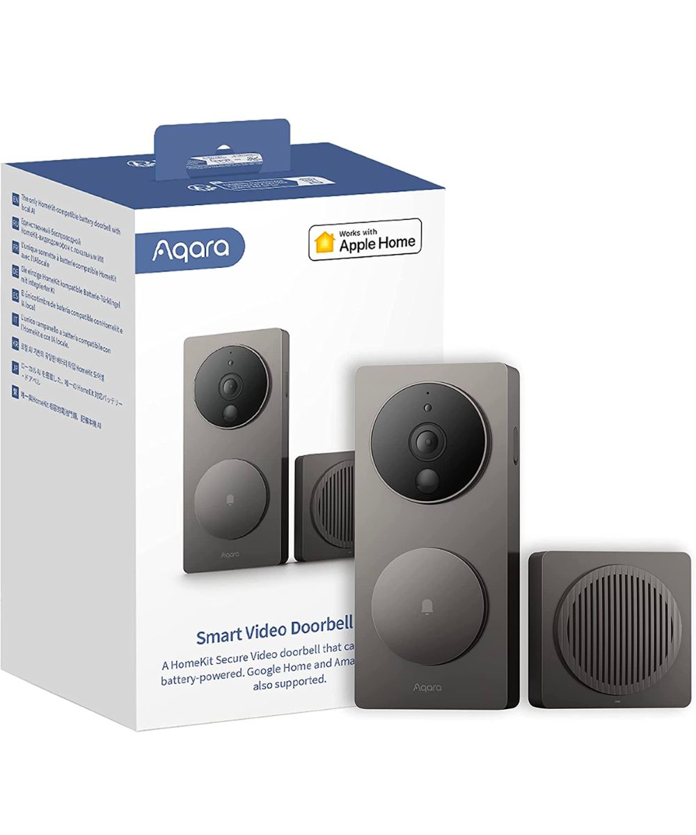 Aqara video doorbell rendered on white background