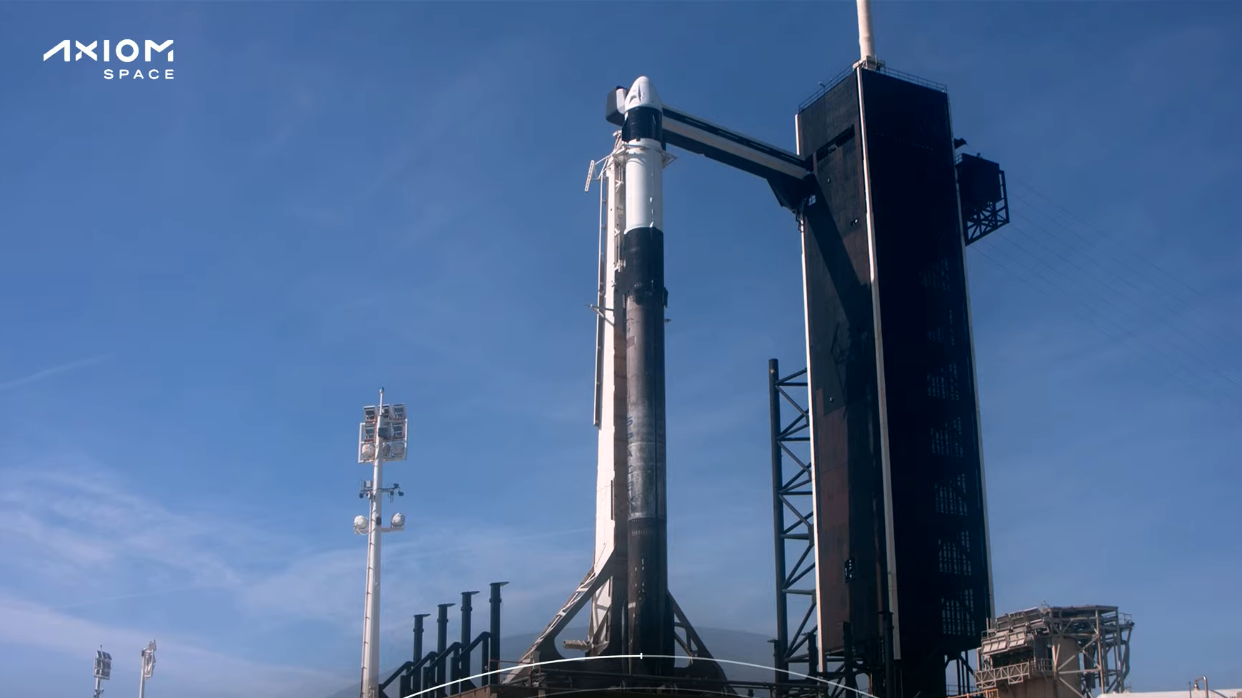 The Ax-1 mission on the launch pad on April 8, 2022.
