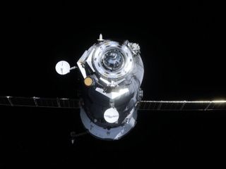 The unpiloted ISS Progress 42 supply vehicle departs from the International Space Station at 5:04 a.m. (EDT) on Oct. 29, 2011. Filled with trash and discarded items, Progress 42 was deorbited at 8:10 a.m., subsequently burning up in Earth's atmosphere.
