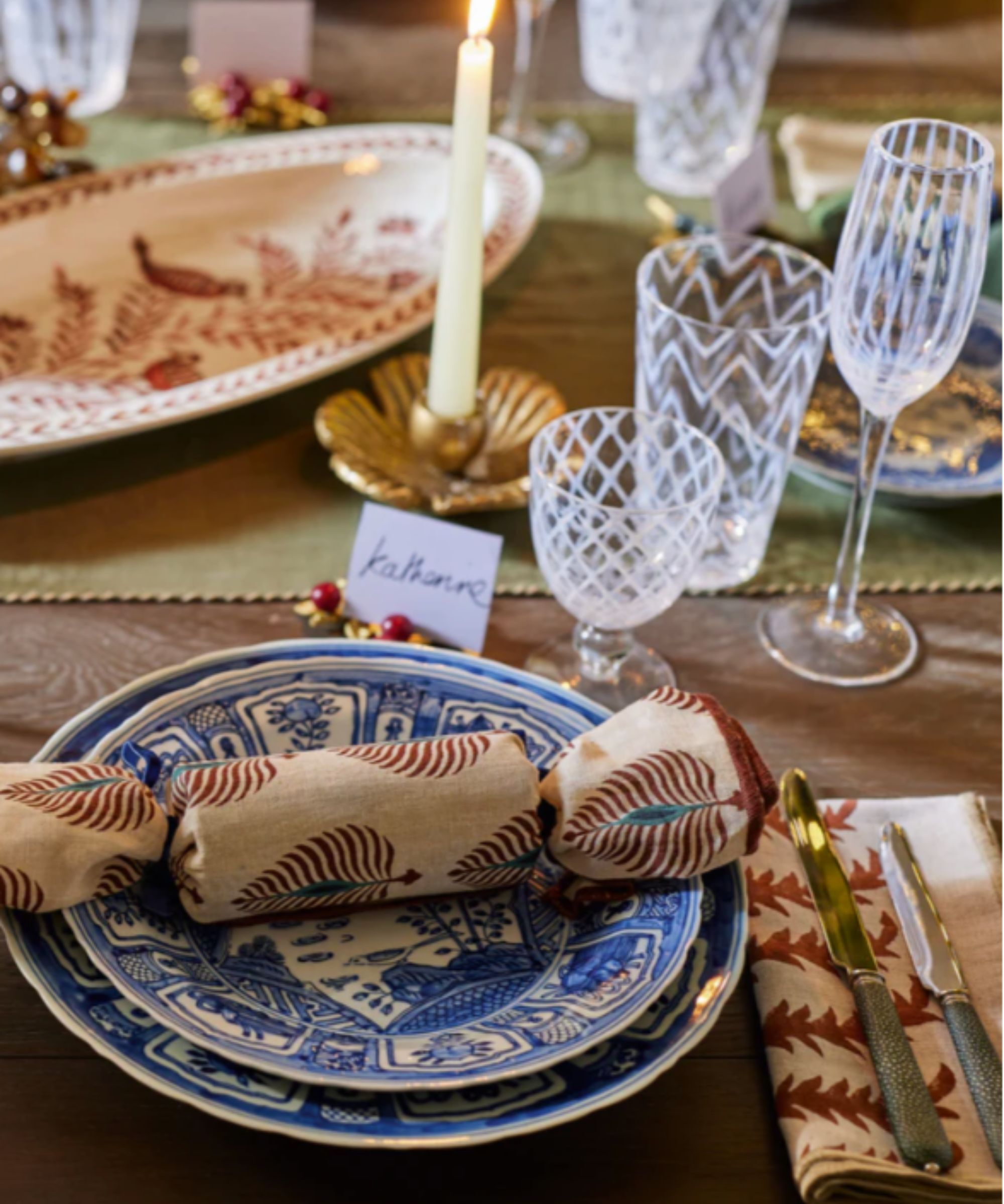 Christmas tableware