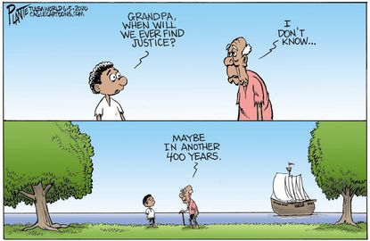 Editorial Cartoon U.S. racial justice slavery