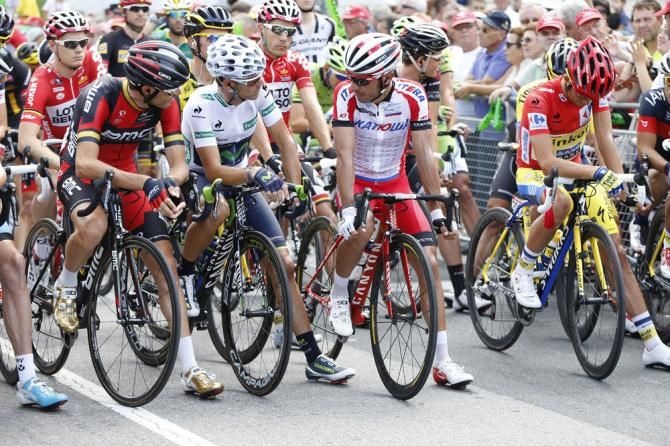 On the startline of the Vuelta a Espana