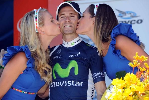 Back for good? Alejandro Valverde (Movistar) won on his return from suspension.