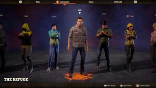 State of Decay screenshot showing the survivor selection menu from the community