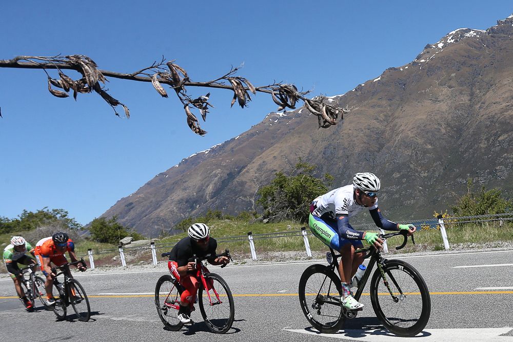 Matt Zenovich heads towards Queenstown in stage four of the Tour of Southland
