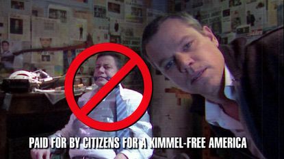 Matt Damon cuts an attack ad against Jimmy Kimmel