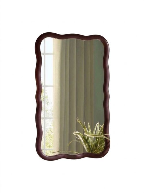 Niamh Wavy Wall Mirror - Tawny Port