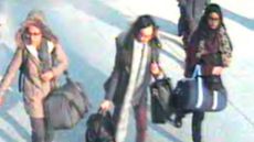 Three British schoolgirls at Gatwick Airport