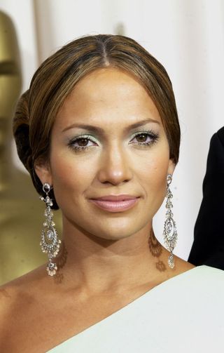 Jennifer Lopez at the 75th Academy Awards in a mint green dress