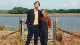 Humphrey and Martha with lovely water backdrop in Beyond Paradise