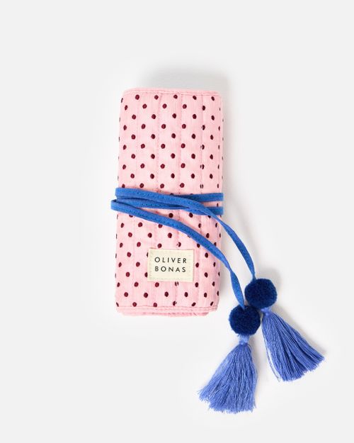 Polka Dot Jewellery Roll 
