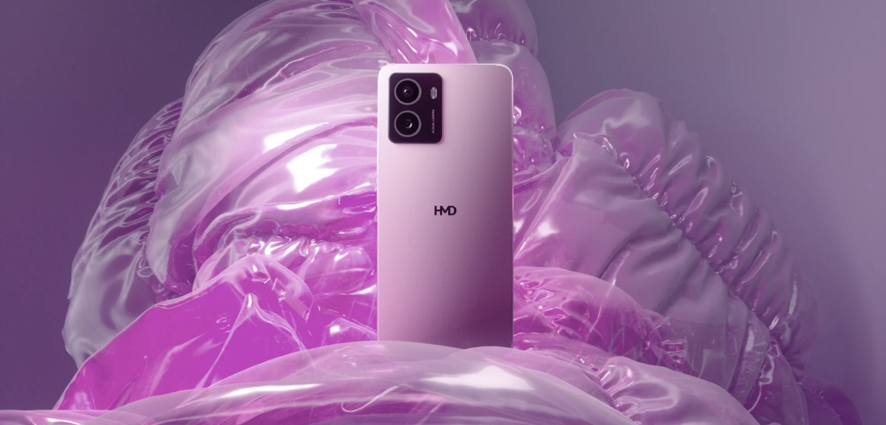 O modelo HMD Pulse em Dreamy Pink.