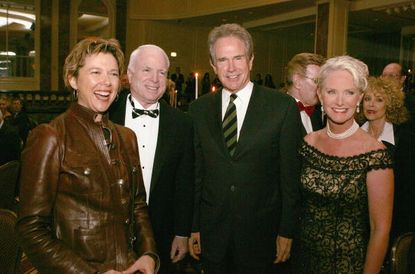 John and Cindy McCain, Warren Beatty, and Anette Bening