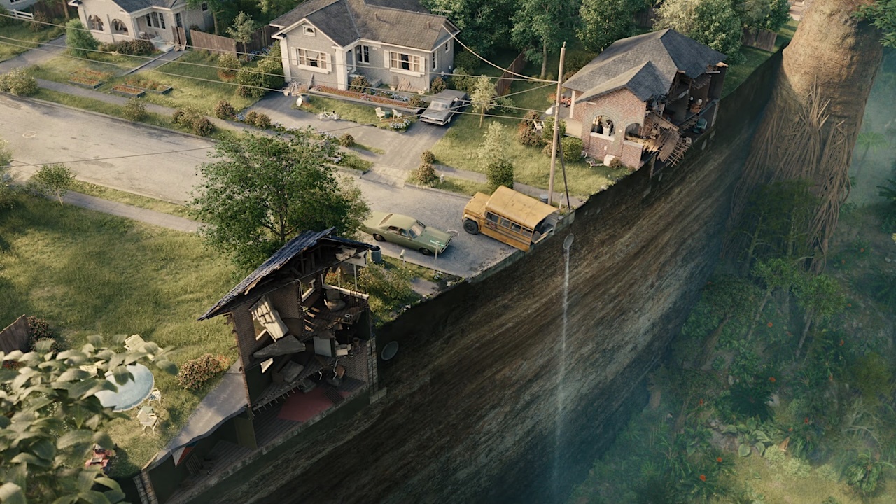 car stopped at the end of a cliff where street ends in the end of oak street