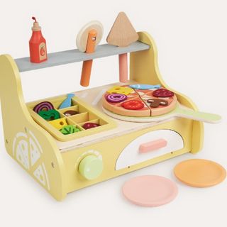 gifts for kids wooden pizza oven toy with ingredients