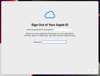 macOS Apple ID sign out