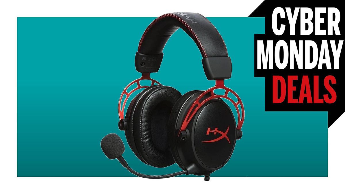 A HyperX Cloud Alpha gaming headset.