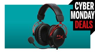 A HyperX Cloud Alpha gaming headset.