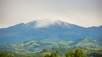 View of Purace Volcano in Colombia.