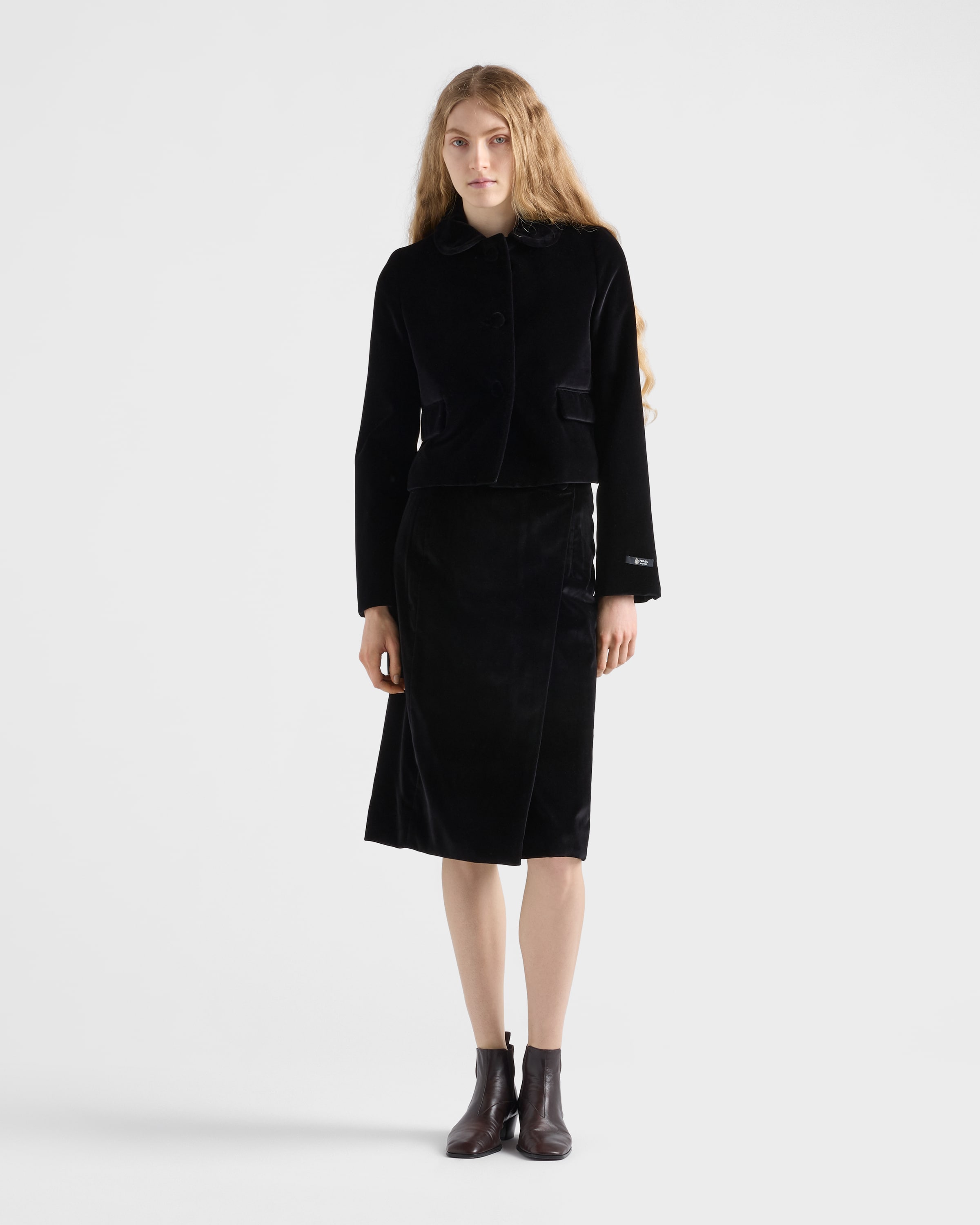 Single-Breasted Velvet Jacket