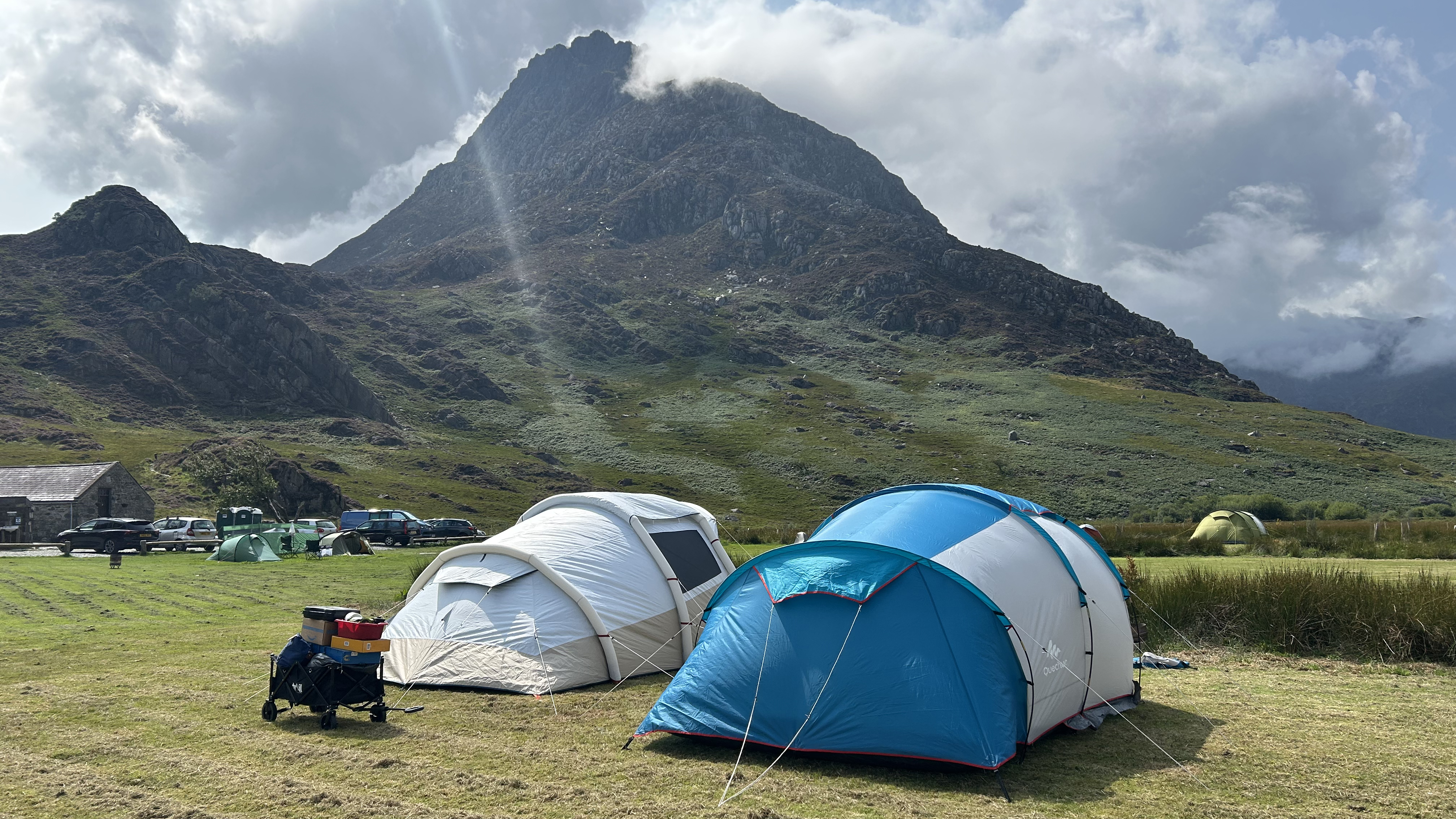 Camping beneath Tryfan in Eryri (Snowdonia) National Park