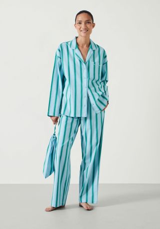 Amita Cotton Viscose Stripe Pyjamas