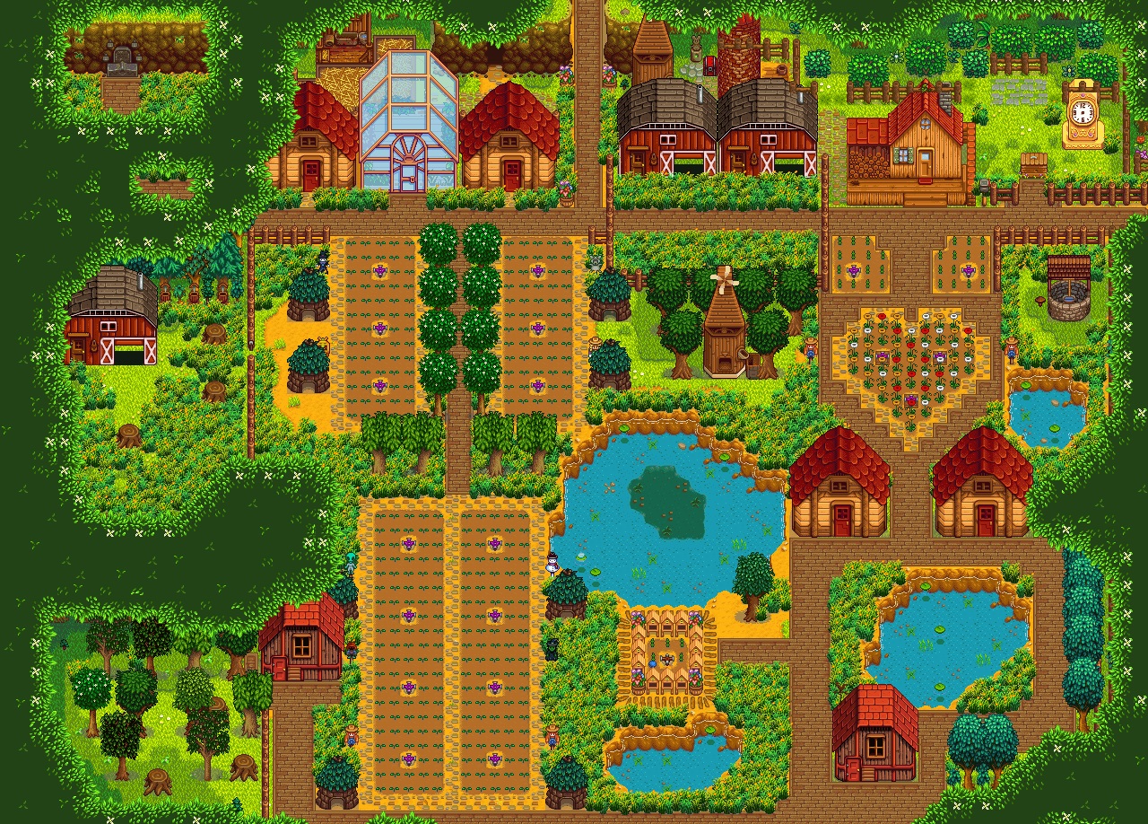 Let S All De Stress For A Minute By Looking At Beautiful Stardew Valley Farms Pc Gamer