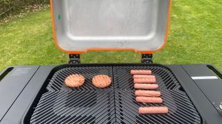 Testing burgers and sausages on the Everdure FORCE gas grill