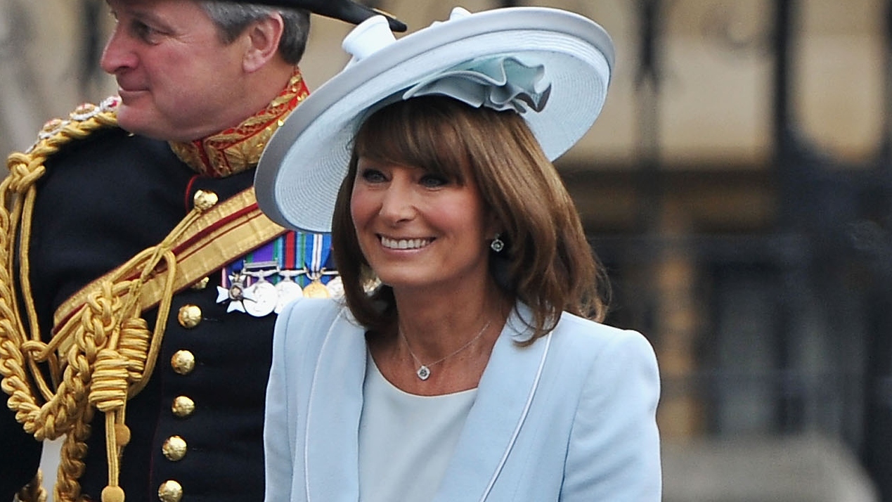 Carole Middleton arrives to attend the Royal Wedding of Prince William to Catherine Middleton at Westminster Abbey on April 29, 2011