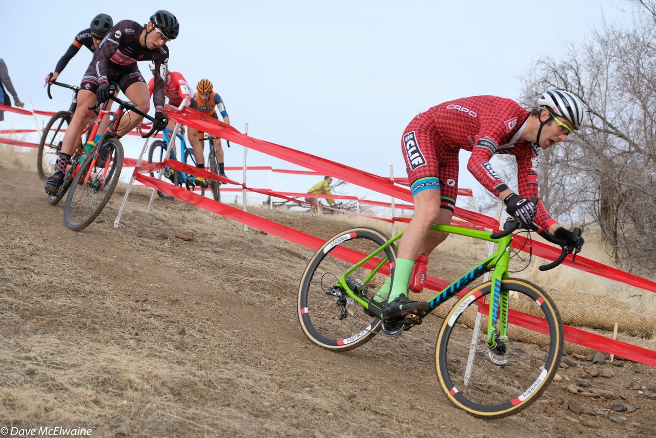 Troy Wells (Clif Bar) railed the descents due to his mountain biking skills