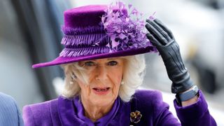 Queen Camilla attends the annual Commonwealth Day Service at Westminster Abbey on March 14, 2022
