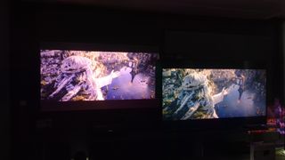 Hisense L9H and Hisense U7K with Rings of Power on screen