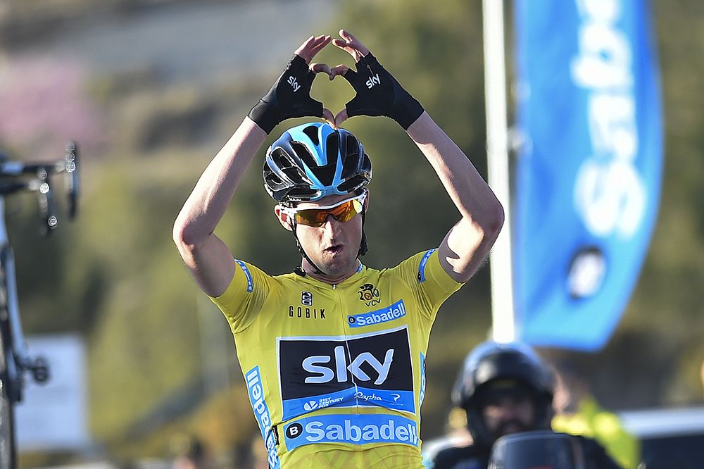 Woet Poels celebrates his victory