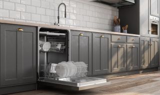 dishwasher deals | built in dishwasher with door open and plates in rack