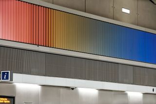 All images: Alexandre da Cunha, Sunset, Sunrise, Sunset, 2021, Battersea Power Station Underground station. Commissioned by Art on the Underground. Courtesy the artist and Thomas Dane Gallery. Photo by GG Archard, 2021