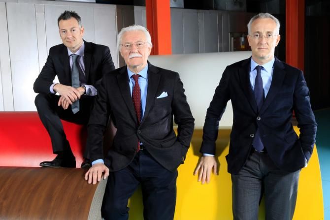 Sergio Galbusera, Mario Galbusera and Emanuele Galbusera from Lampre
